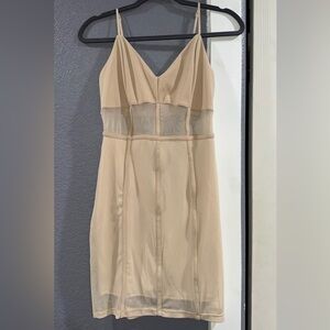 Charlotte Russe Nude Mesh Panel Slip